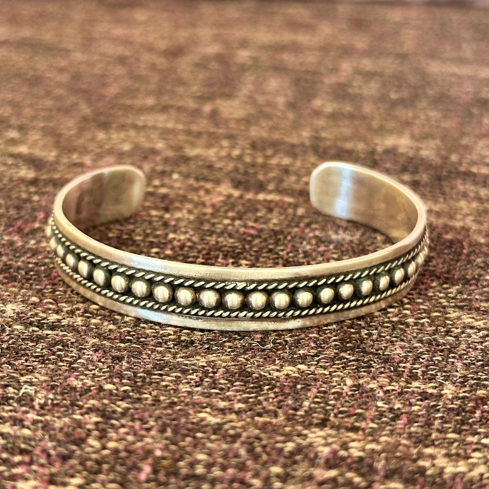 SOLD-  TAXCO MEXICO sterling silver cuff.